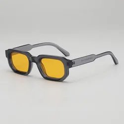 New Men Vintage Rectangle Frame Sunglasses Fashion Women Sun Glasses Luxury Brand Design Goggles UV400 Shades Eyewear