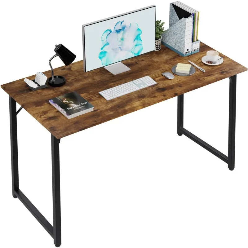

32/39/47 inch Computer Desk Study Writing Table, Adjustable feet, Modern Furniture for Home Office (1, Brown, 47 inc