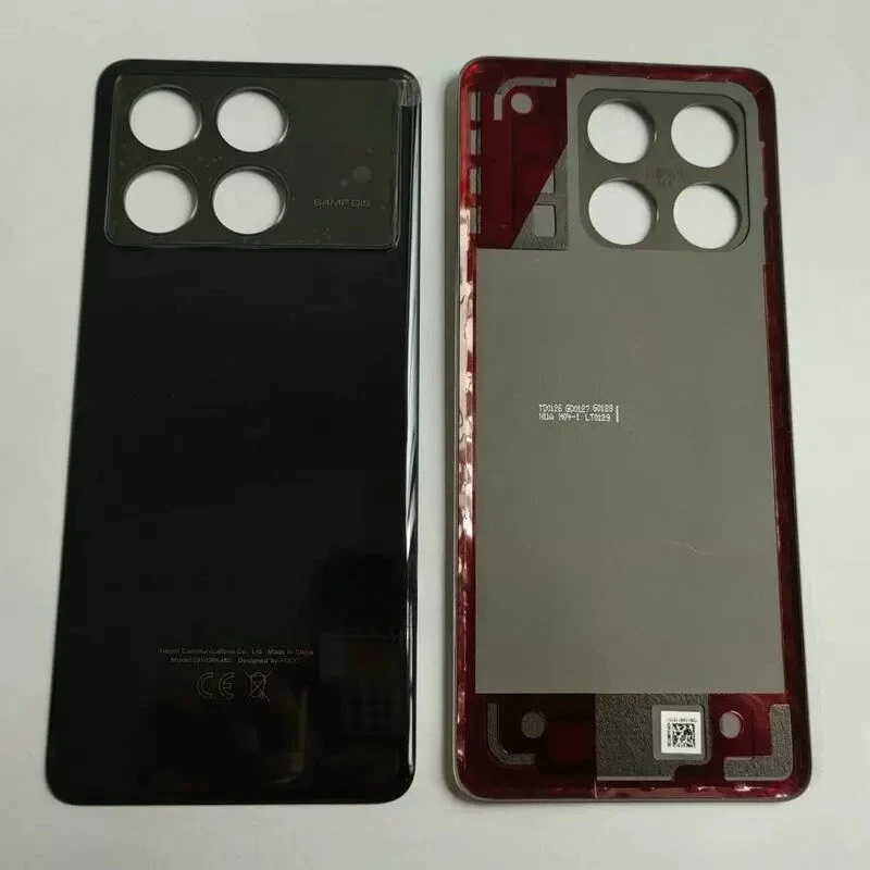 For poco X6Pro 2311DRK48G Rear Housing Door Glass Case With Adhesive Sticker