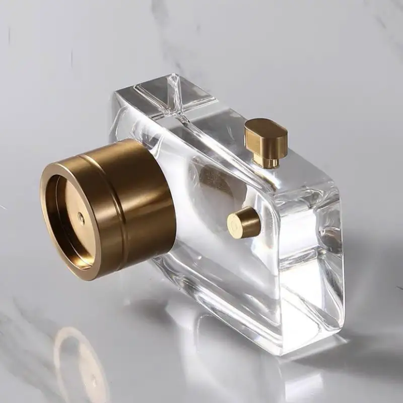 

Home Interior Desk Metal Decoration Accessories Modern Luxury Home Decoration Crystal Ornament Camera