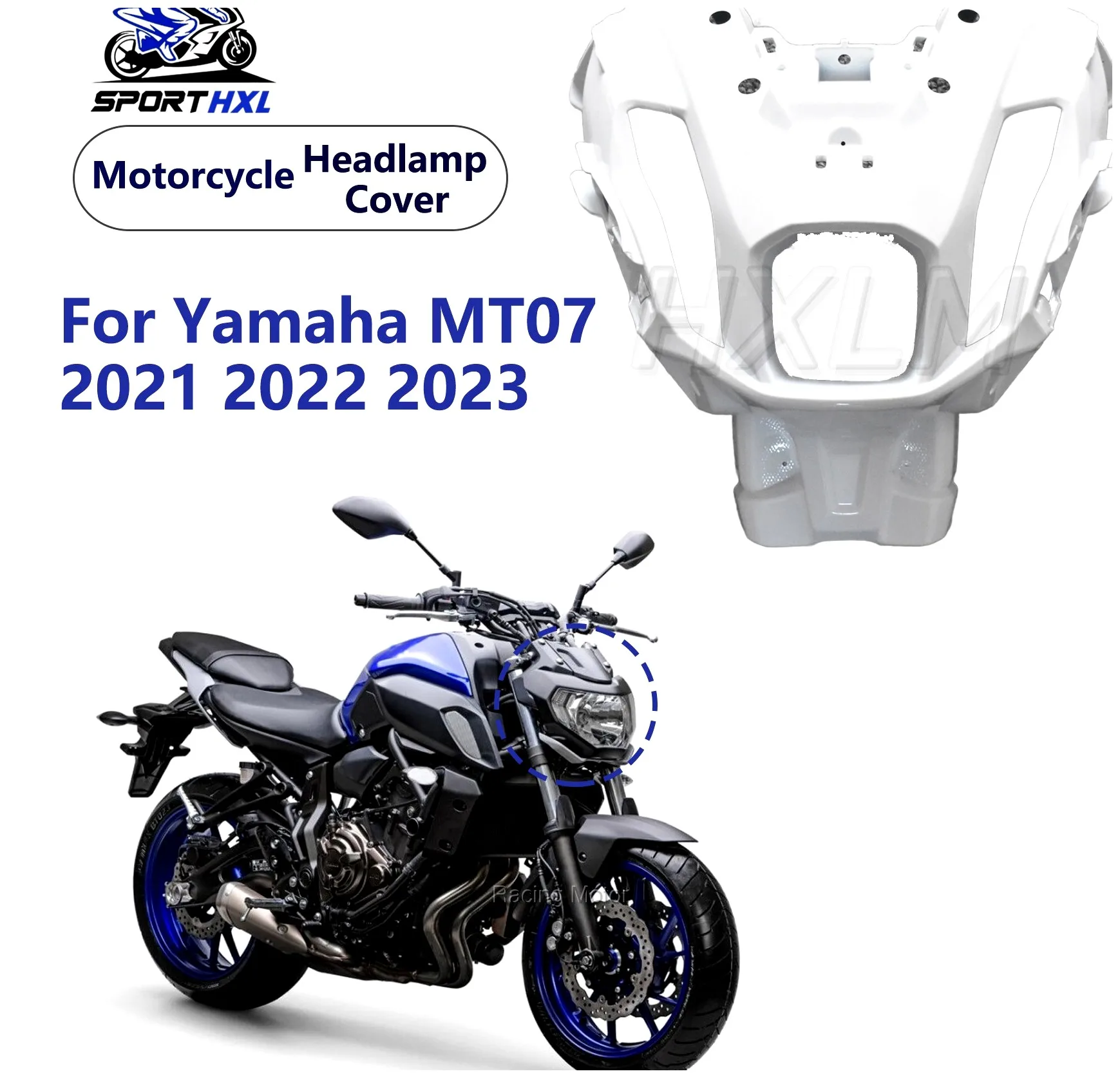 Motorcycle Fairing Body Kit - Motorcycle Front Headlight Hood Fairing Panel Cover Nose Head Cowl Fit For Yamaha MT-07 FZ-07 MT07