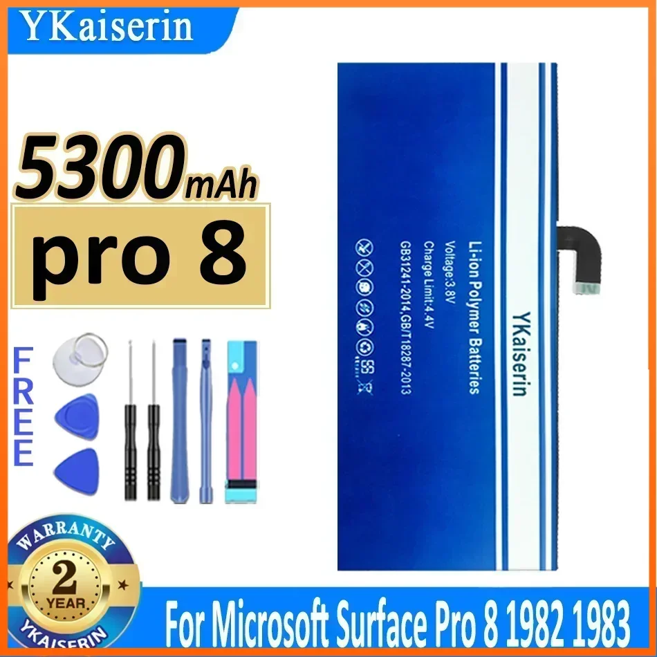 

5300mAh YKaiserin Battery pro 8 (96BTA016H 96BTA015H) For Microsoft Surface Pro8 1982 1983 Series Tablet Bateria