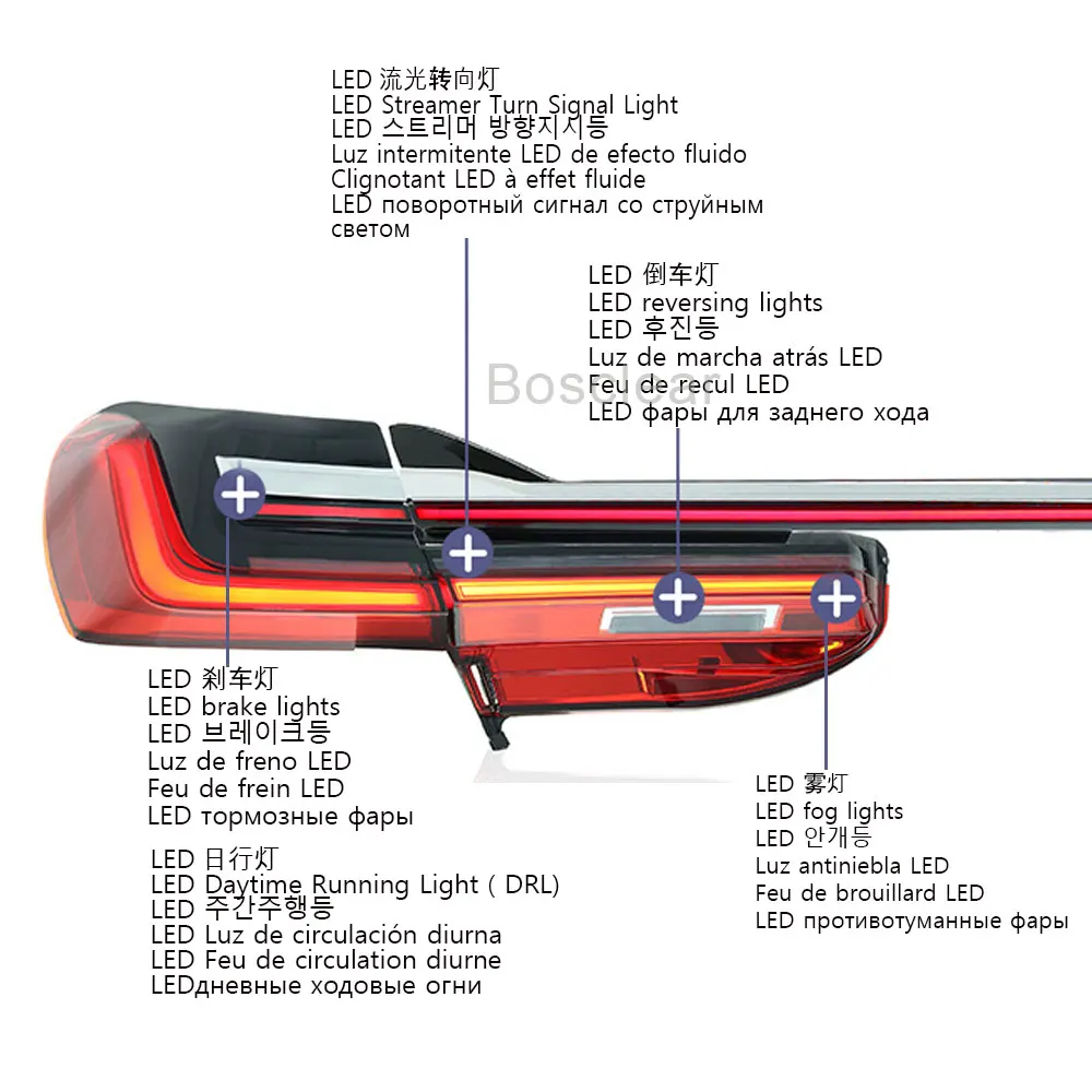 Car Taillight Styling FOR BMW 7 Series G12 730i 740i 750i 2016 2017 2018 Tail Light DRL Upgrade LED Configure Auto Accessories