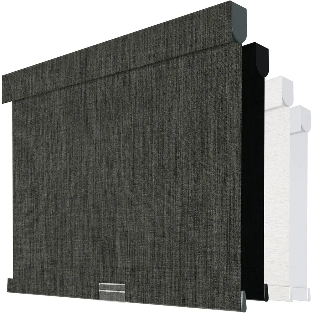 

CordlBlackout Roller Shades or Windows, ree-Stop Linen Shades with Valance, Thermal Insulated abric, UV Protection Roller Blinds