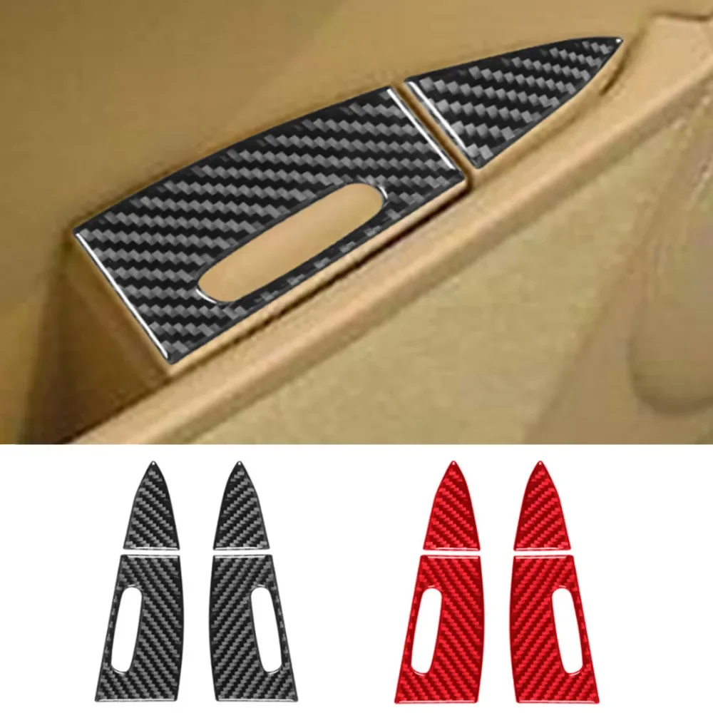 

Carbon fiber Car Rear Door Ashtray Cover Trim Sticker Accessoire Voiture For Porsche Cayenne S GTS Turbo 2003-2010