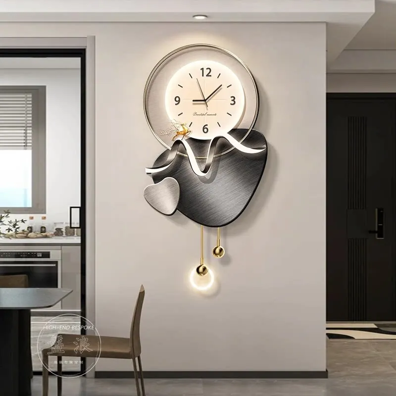Xenomorph Design Clock Wall Modern Aesthetic Nordic Fashion Wall Clocks Living Room Art Mural Horloge Murale Room Decorations