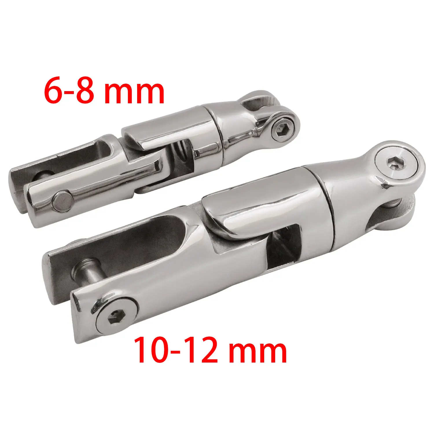 6-8 mm or 10-12 mm Heavy Duty Boat Anchor Chain Swivel Connector 316 Stainless Steel Multi-Directional Anchor Roller