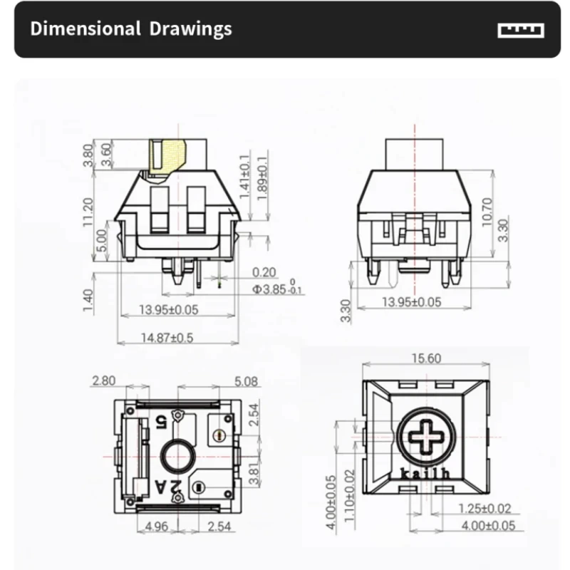 Kailh Box Jellyfish Switch Mechanical Keyboard Switch Waterproof And Dustproof Clicky Linear 5Pin Transparent Switches