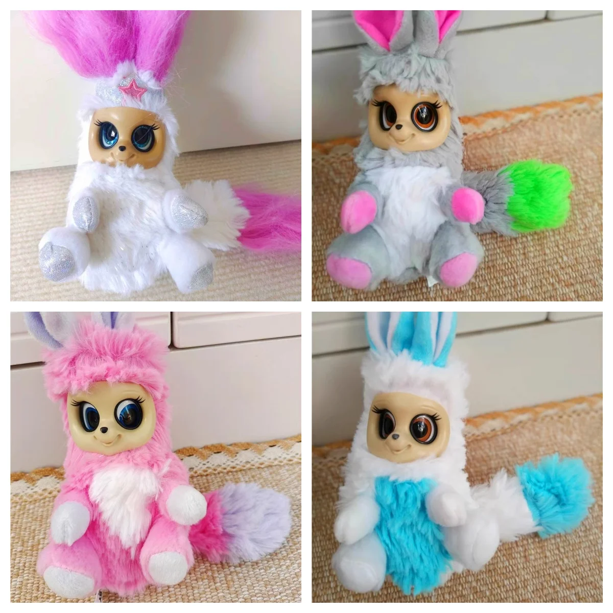 Long-eared Ultra-soft Bunny Finger Puppet with Moving Eyes - A Plush Toy Gift for Children on Their Birthday