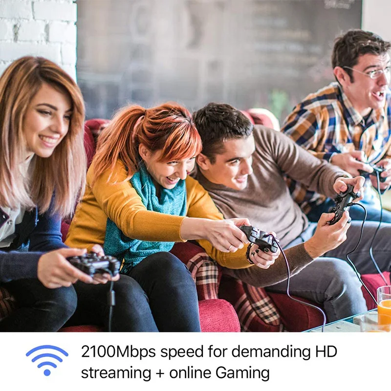 Router WiFi Gigabit Dual Band Tenda AC23 AC2100, Jangkauan Rumah Nirkabel, 4X4MU-MIMO, Dukungan VPN, 25~35 Perangkat, Versi CN