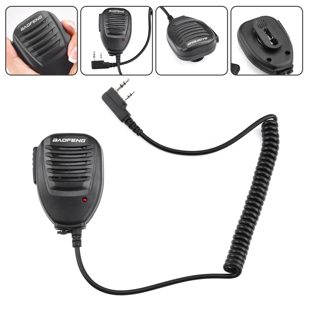 

100% Baofeng рация микрофон динамик двойной PTT для Baofeng Ham Radio микрофон BF888S UV82 UV5R аксессуары для двусторонней радиосвязи