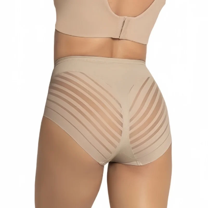Cuecas de cintura alta mulheres calcinha sem costura alta elástica controle de barriga shapewear roupa interior brilhante lingerie sexy M-3XL