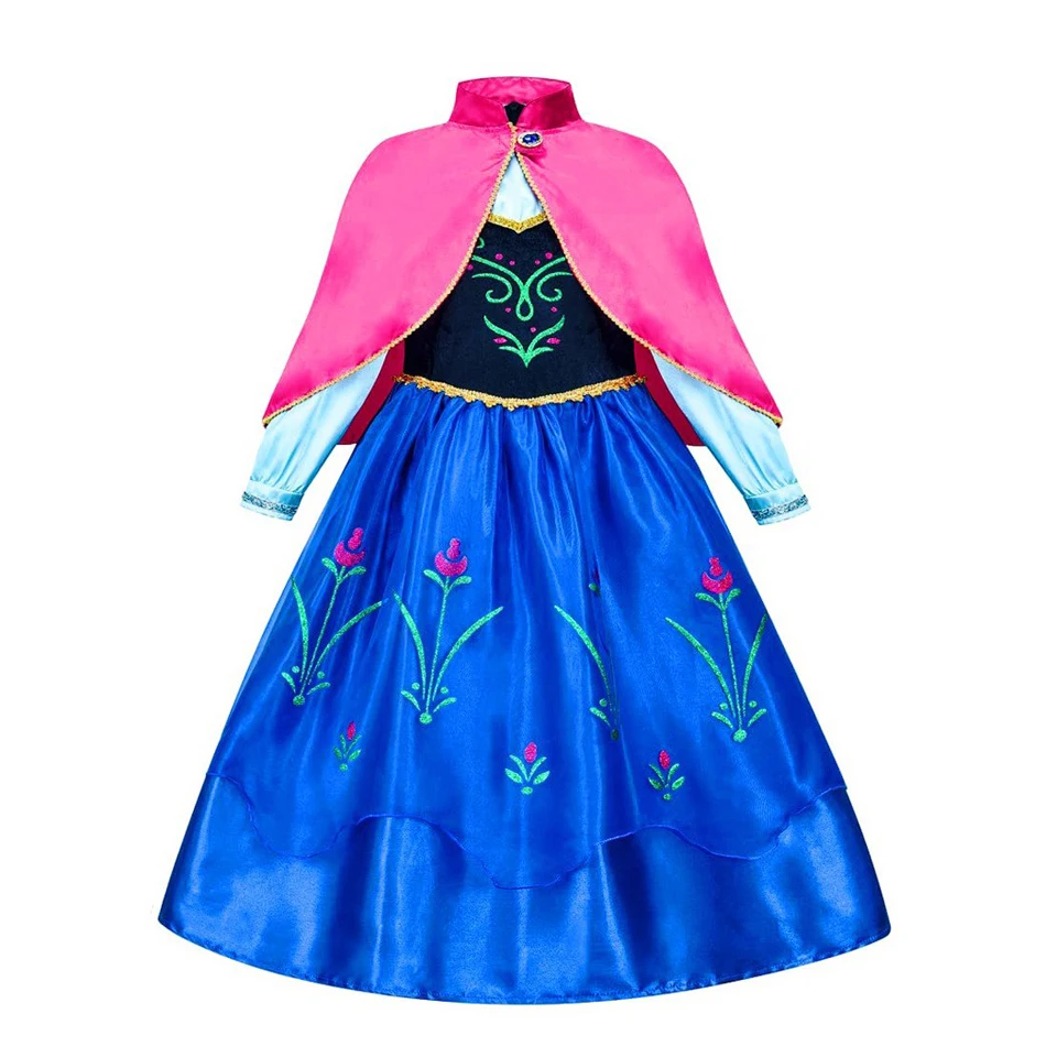 Vestido de Elsa para niñas, disfraz de Anna para Halloween, vestido de princesa para actuaciones, vestidos de Cosplay