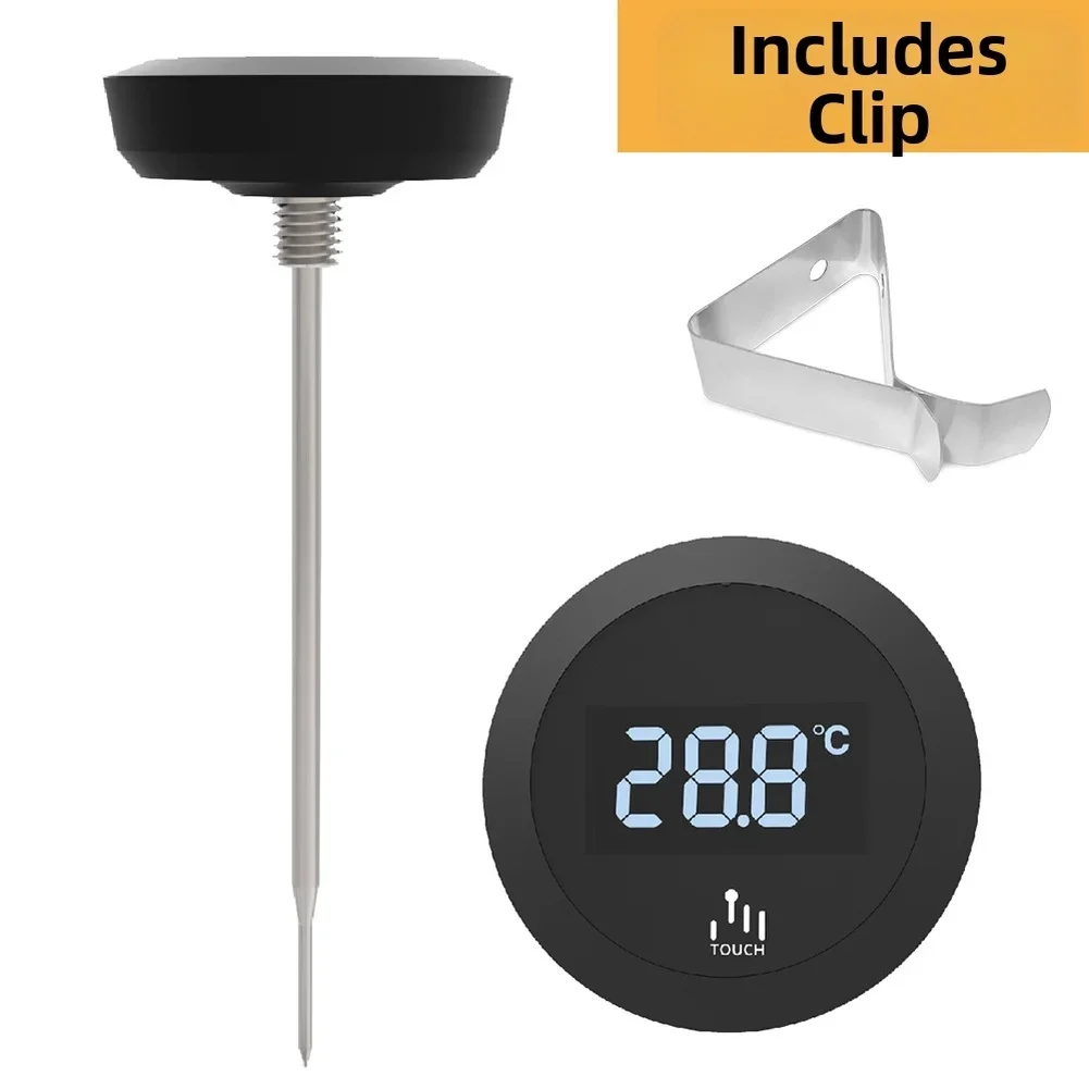 Digital Display-Thermo Detertor Portable Thermometer Coffee Thermome Tools For Coffee Milk Drinks Tea -20℃ For Cooking BBQ