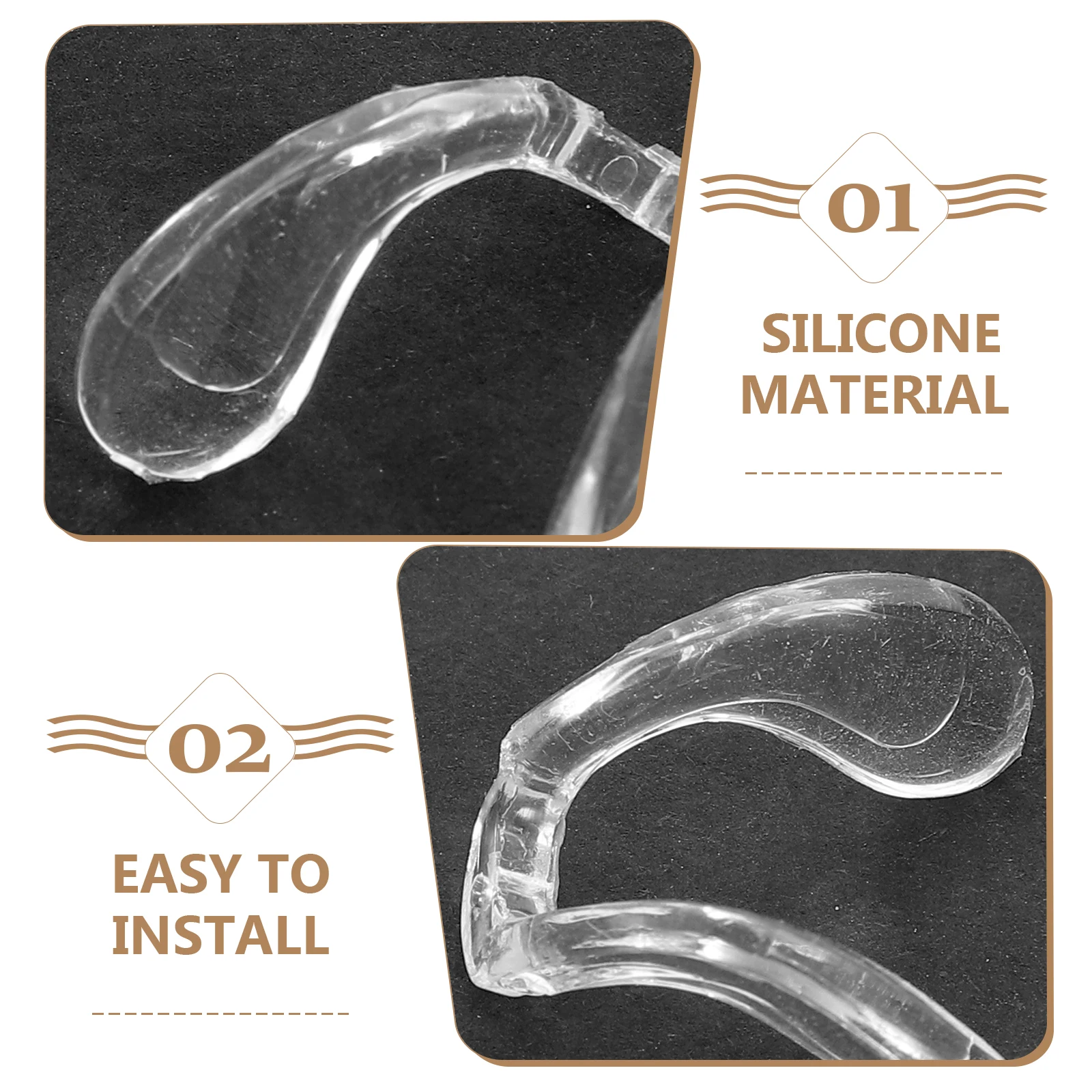 

2pcs Children Saddle Nose Pads Soft Silicone Anti Slip Eyeglass Supports Replacement Glasses Bracket Cushions Pad Accessories