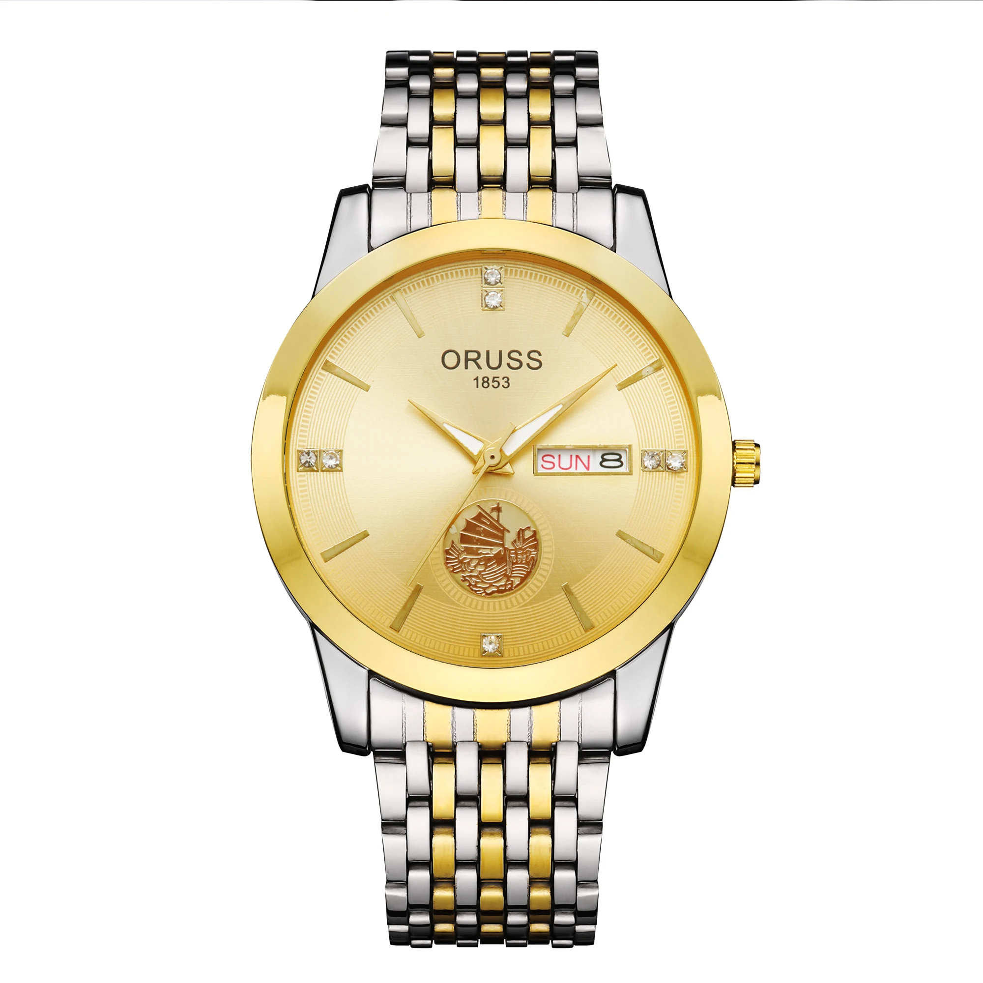 メンズ韓国時計,ダブルカレンダー,耐久性,耐久性,ゴージャスなファッション,新しい,ホットセール