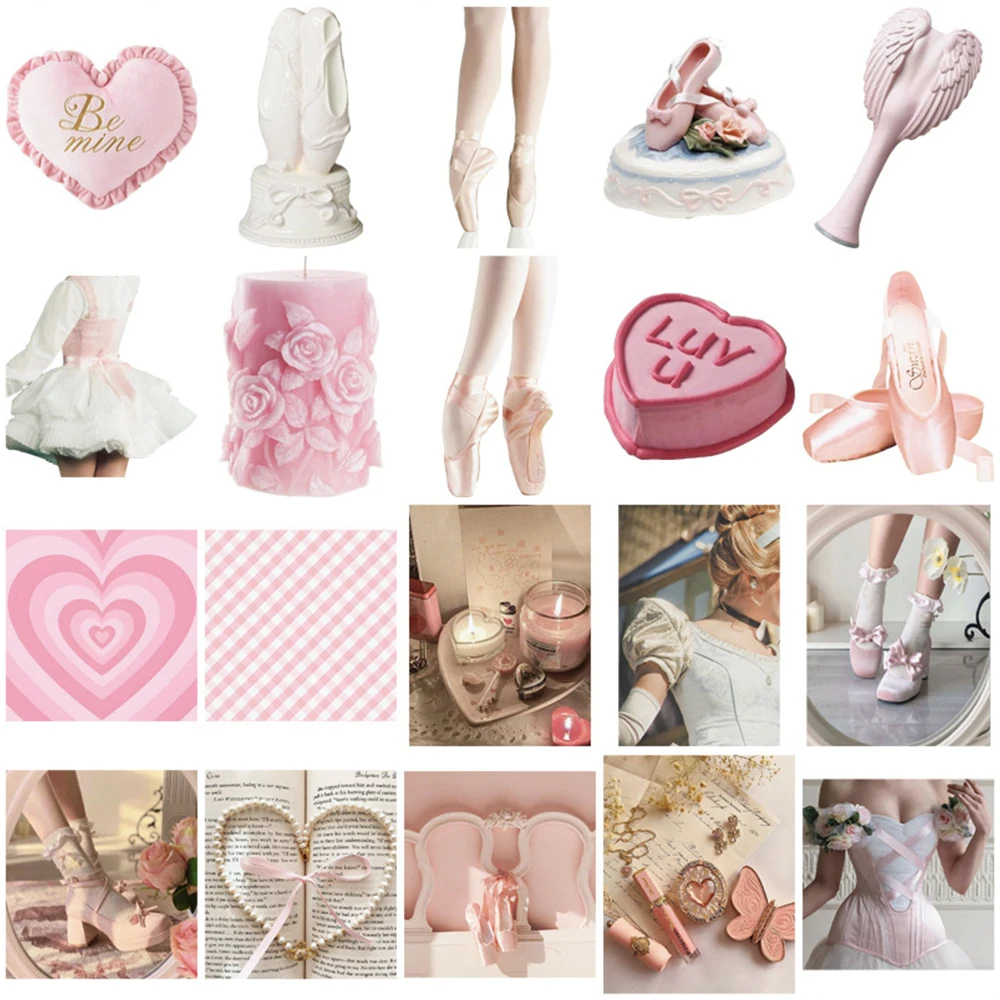 10/30/50pcs INS Style Pink Ballet Girl Stickers Aesthetic Graffiti Decals Laptop Suitcase Phone Car Bike Decoration Sticker Toys