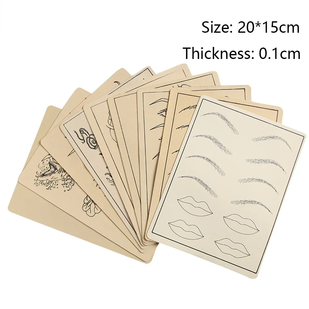 

8 Types DIY Pattern Tattoo Practice Skin Permanent Makeup Eyebrow Lip Microblading Training Fake Skin Body Art Tattoo Accessory