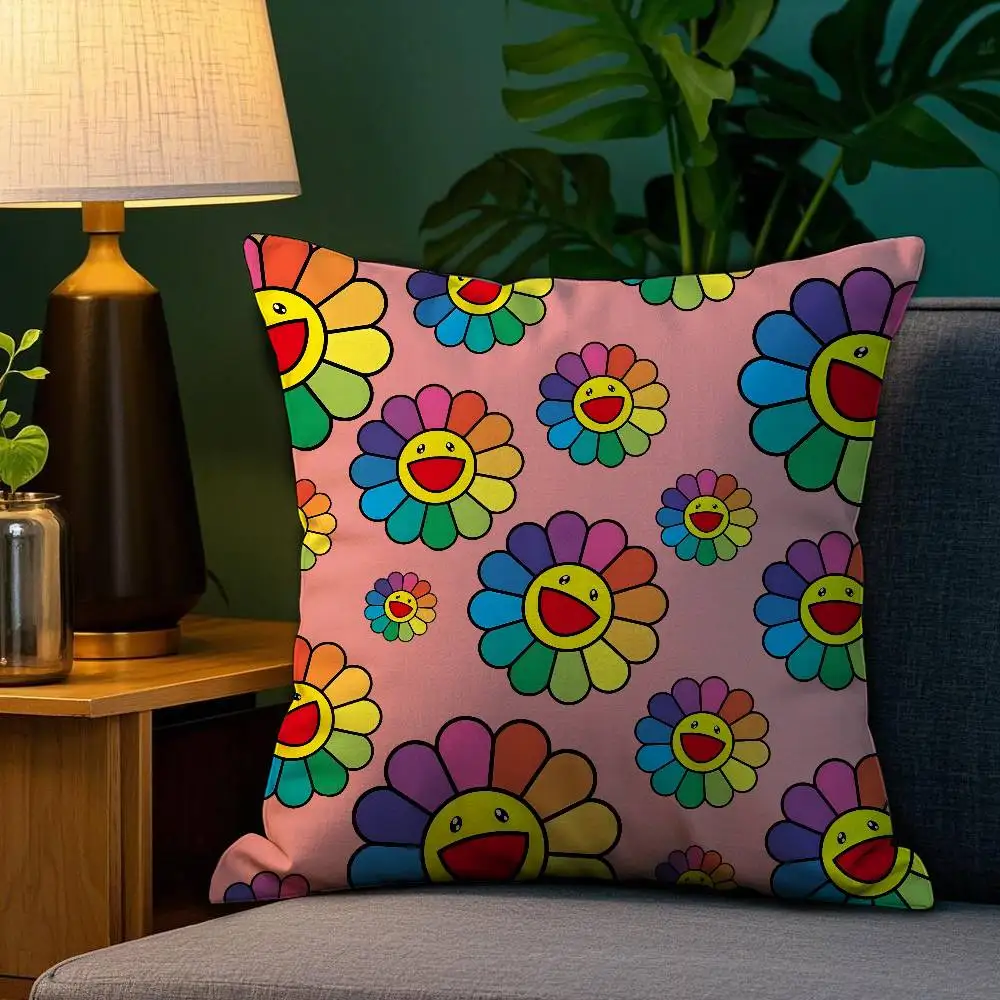 أغطية وسائد تاكاشي M-Murakami FLOWER: Let It Snow، Merry & Bright Room لتزيين المنزل