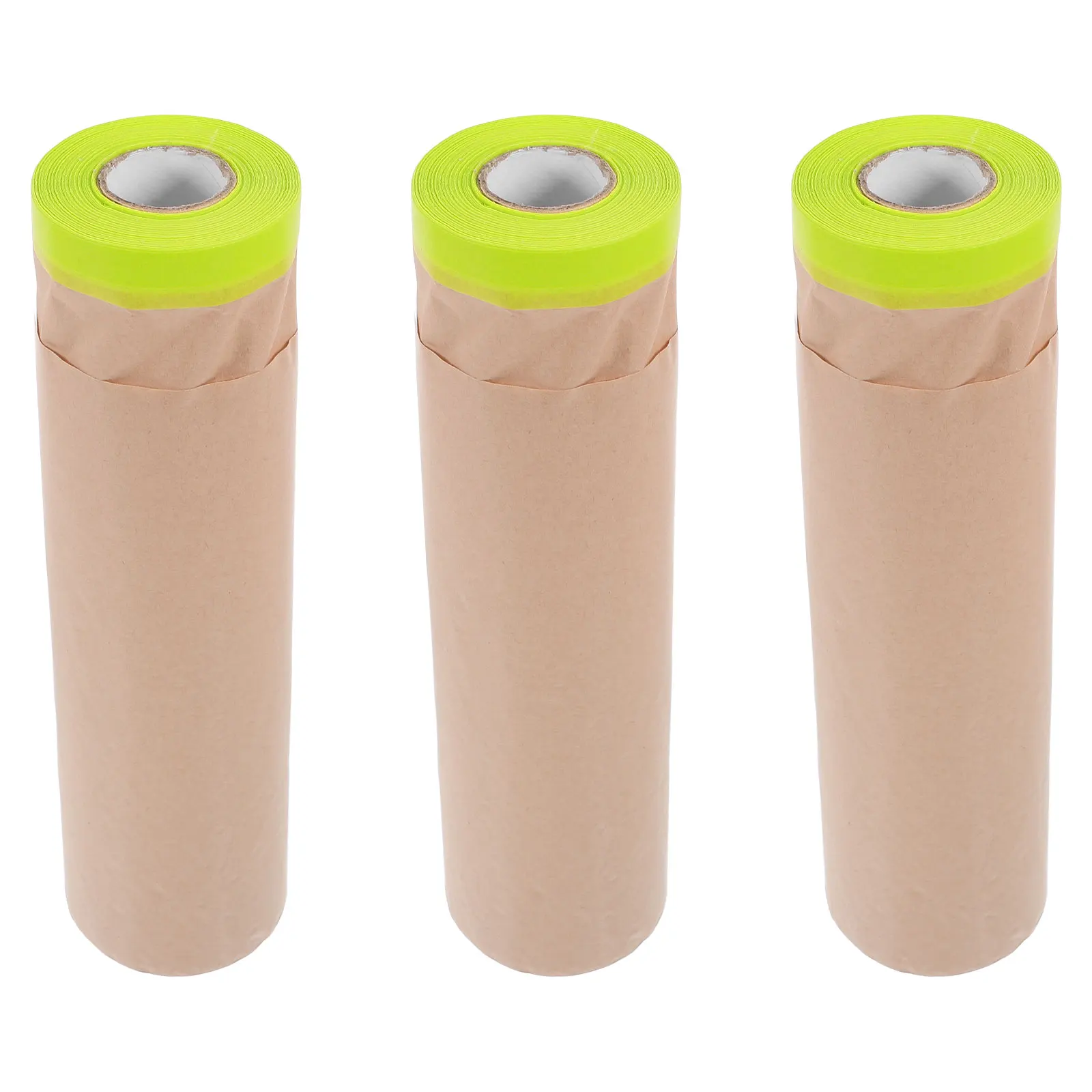 3Rolls Masking Film Paper Light Brown Protective Multipurpose Furniture Covering Automotive Masking Paper