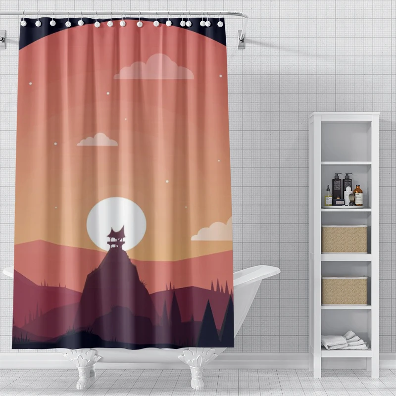 Home shower curtains for bathroom waterproof fabric bathroom Curtains Anime animal style modern shower curtain 180x200 90x180