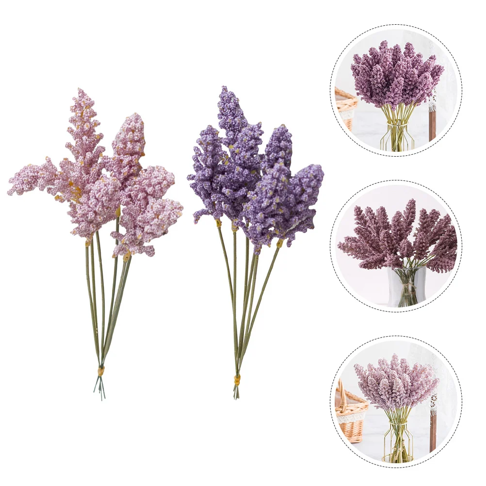 

DIY Faux Lavender for Decor Lifelike Faux Lavender for Weddings Parties and Home Decorations Fake Plants Photography Props