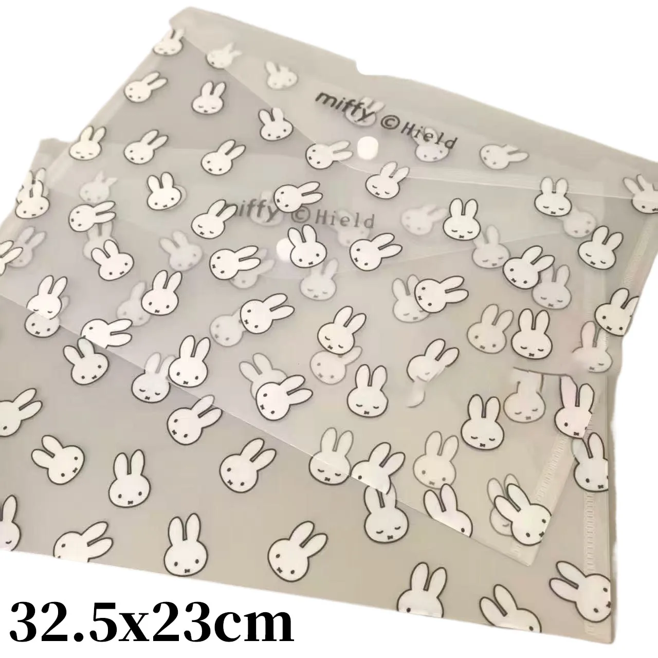 1/3 Stück süße Miffy A4-Aktentasche mit Druckknopf, großes Fassungsvermögen, wasserdichte, dicke Aufbewahrungstasche für Studenten, Markenware von Miffy – Detail 1