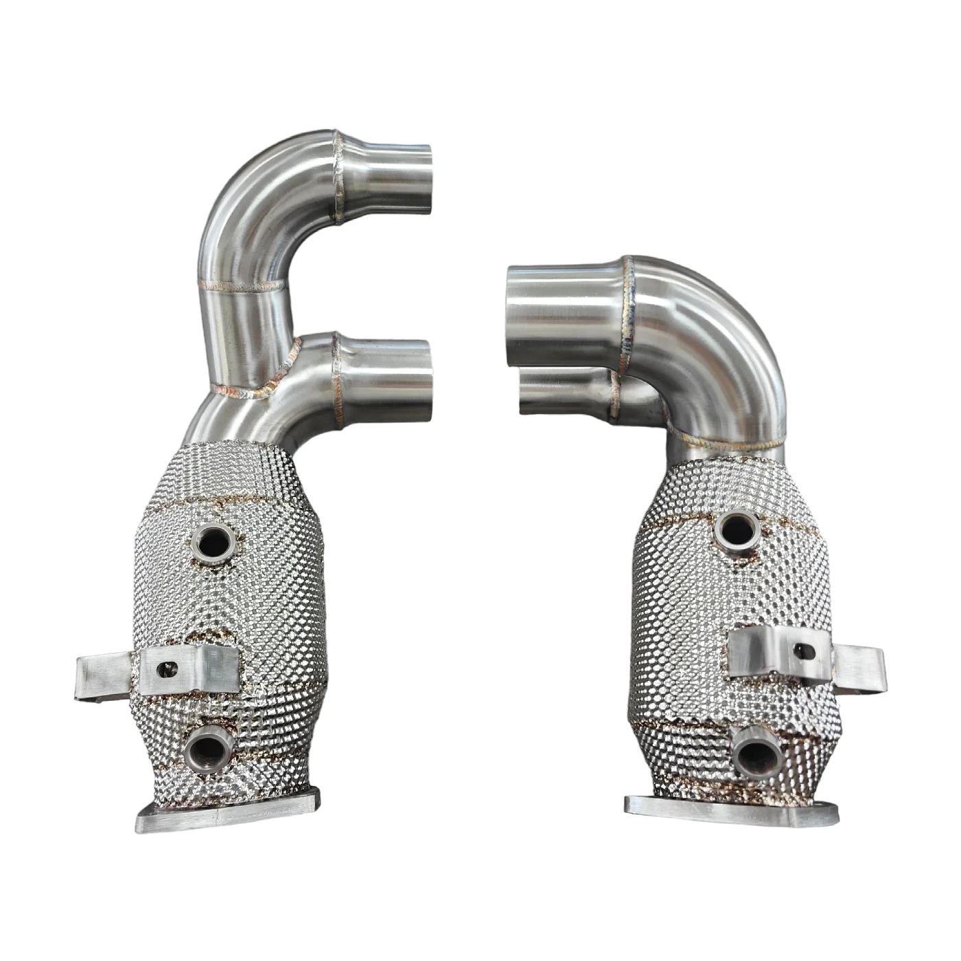 

Stainless Steel Heatshield Downpipe For Porsche 991.2 Racing Downpipe