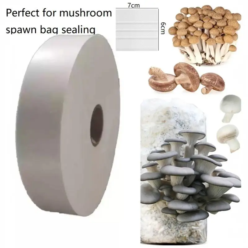 100/200/300 PCS Breathable Non Woven Mushroom Sticker With High Air Permeability For Home Mushroom Cultivation And Small Farmin