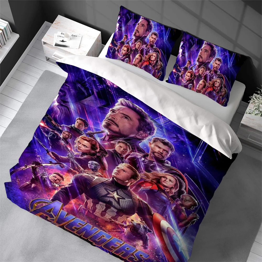 

Комплект постельного белья A-Avengers Endgame: пододеяльник, 3 предмета, мягкий хлопок, для дома и общежития, подарок для студентов