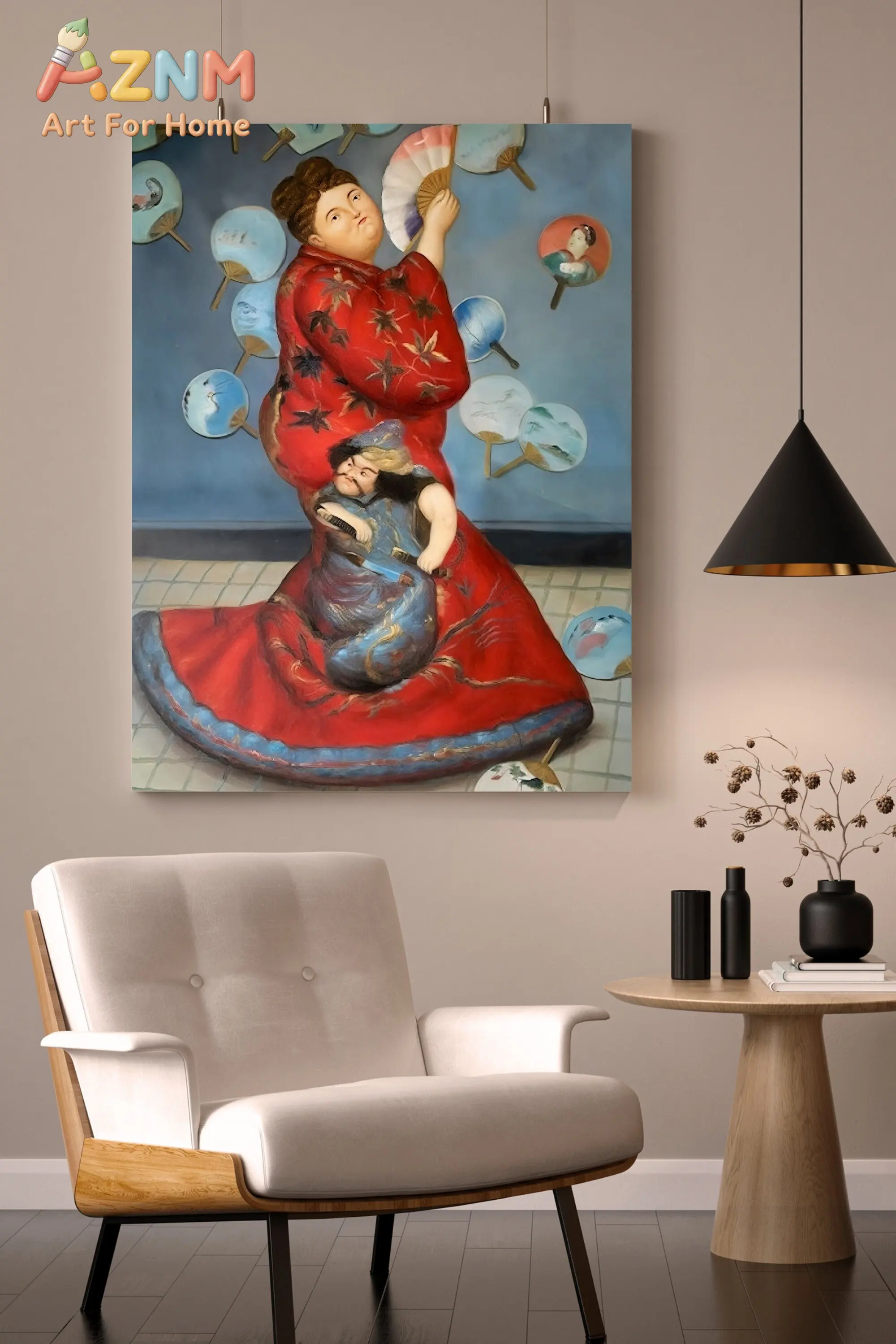 Fernando Botero Dancer Fat Woman Couple Self Portrait Famous Poster Print Wall Art Pictures Canvas Painting Room Home Decor Gift