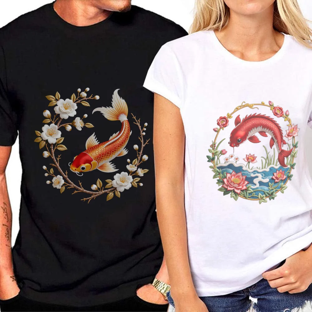 

1 Piece of Clothing Imitation Embroidery Transfer Sticker, Fish Pattern Dtf Heat Transfer Sticker, Iron-On Transfer Sticker, Sweatshirt T-Shirt Heat Transfer, DIY Heat Transfer Applique, Fish Pattern Sticker DIY Decorative Sticker, Suitable for Clothing, 