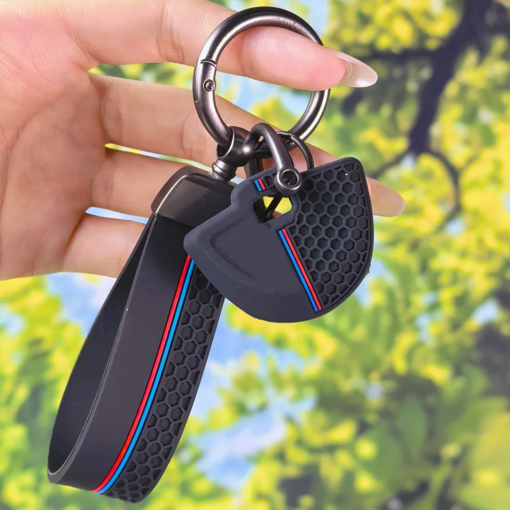 Racing Hex Texture Bike Key Shell With Key Chain Fit BMW F800R K1300GT K1200R R1200RT K1300R F650GS F800GS S1000RR R1200GS R1150