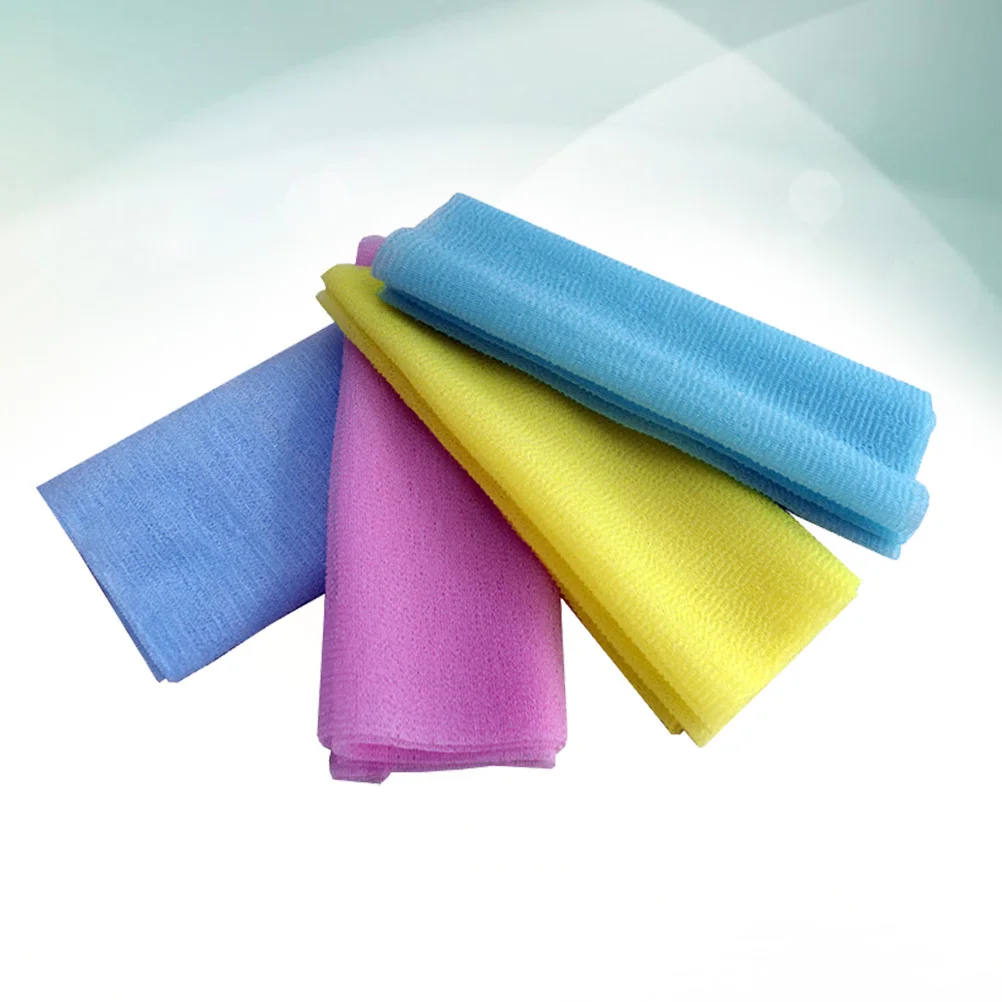 

4Pcs Back Scrubber Towel Exfoliating Bath Cloth for Shower Use Deep Clean with Shampoo Non Absorbent Light Weight