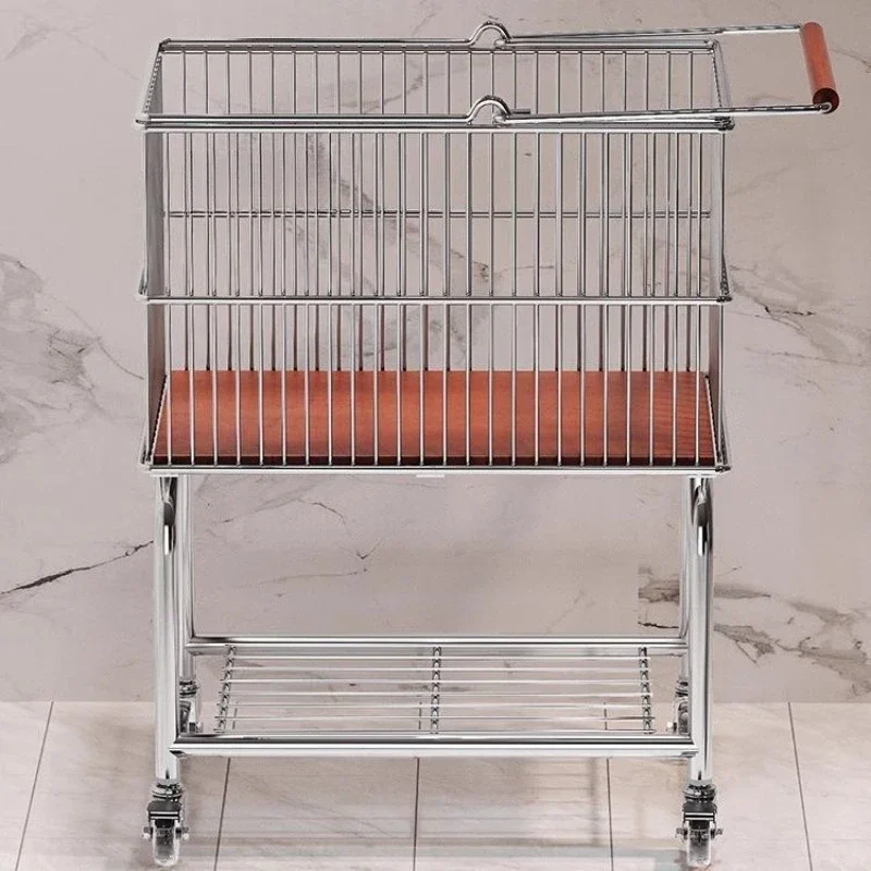 

Dirty clothes basket, dirty clothes storage cart, double-layer removable storage rack