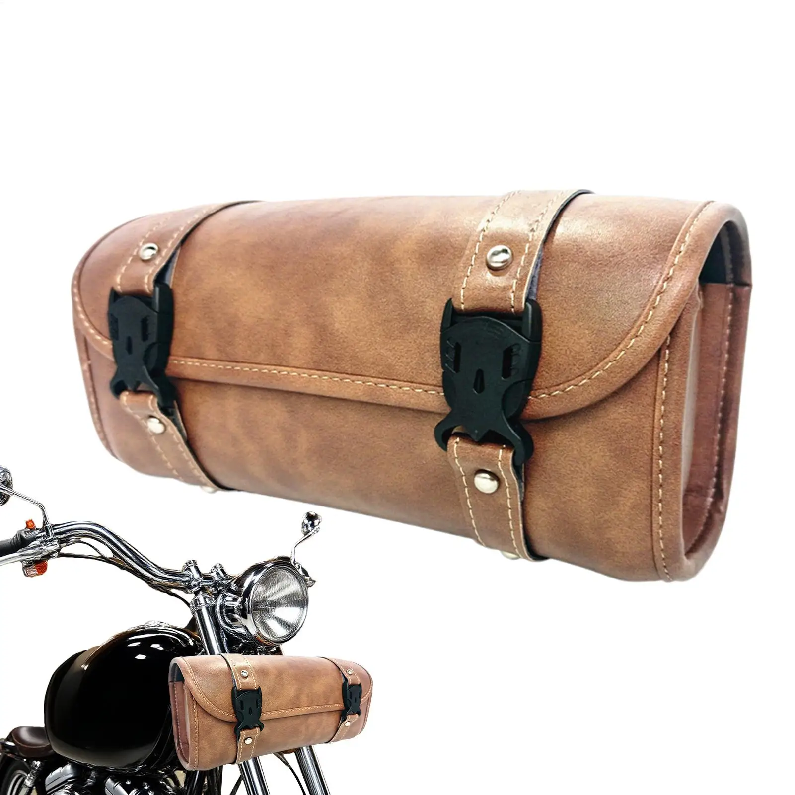 

Saddle Bags Motorcycles Outdoor Motorcycle Luggage Bag Carrier Tool Storage Waterproof Leather Organizer For Electric Scooter