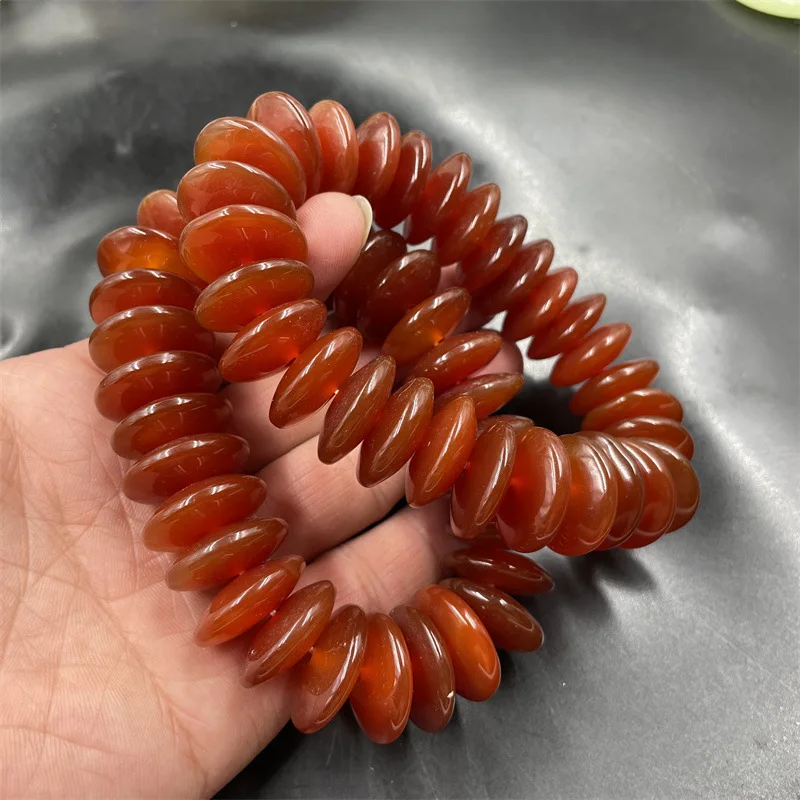 Red agate bracelet chalcedony bracelet beads men bracelet strings red agate bangles guarding wealth field Stable magnetic field