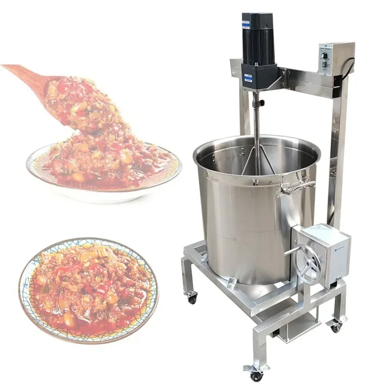 

Gas Sauce Paste Cooking Machine With Mixer Soy Beef Sauce Stir-frying Pot Wok Red Bean Paste Fillings Pastry Cooker Pot Mixer