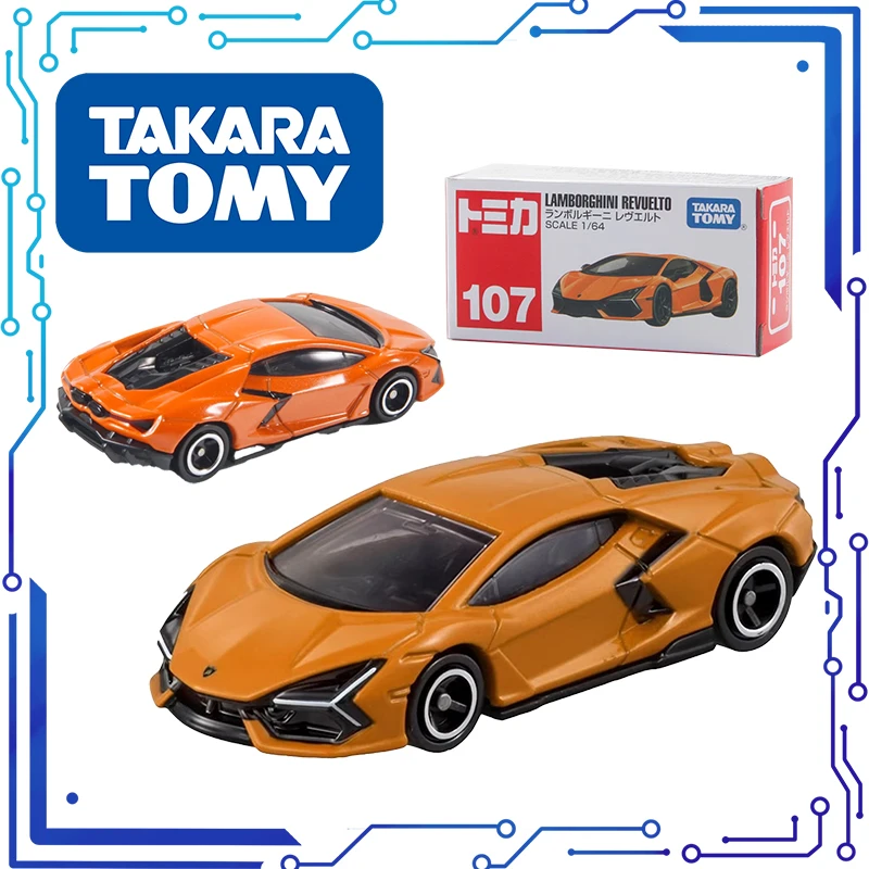 10CM TOMY 64/1 Lamborghini Revuelto Alloy Car TOMICA Toy Vehicle Diecast Metal Model Children Present Decoration Original Kid