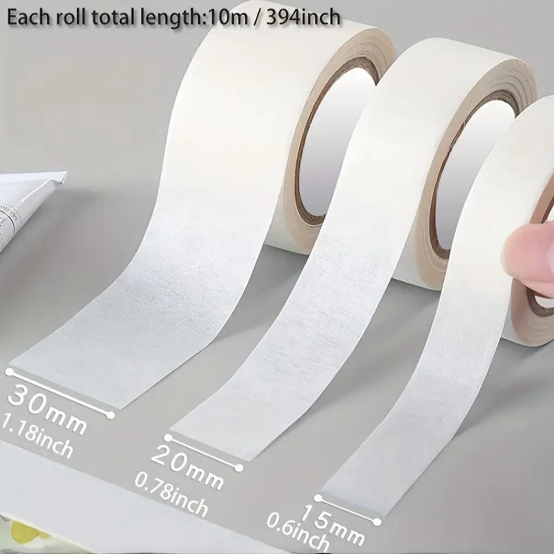 3-Pack Premium Watercolor Masking Tape – Acid-Free, Medium Adhesion, 3 Widths (1.5/2/3 cm), Suitable for Artists and Crafters image 2