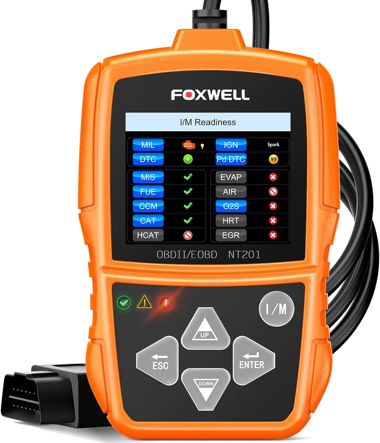 NT201 OBD2 Scanner Code Reader for Cars and Trucks - Reset Check Engine Light, Read and Clear Fault Codes