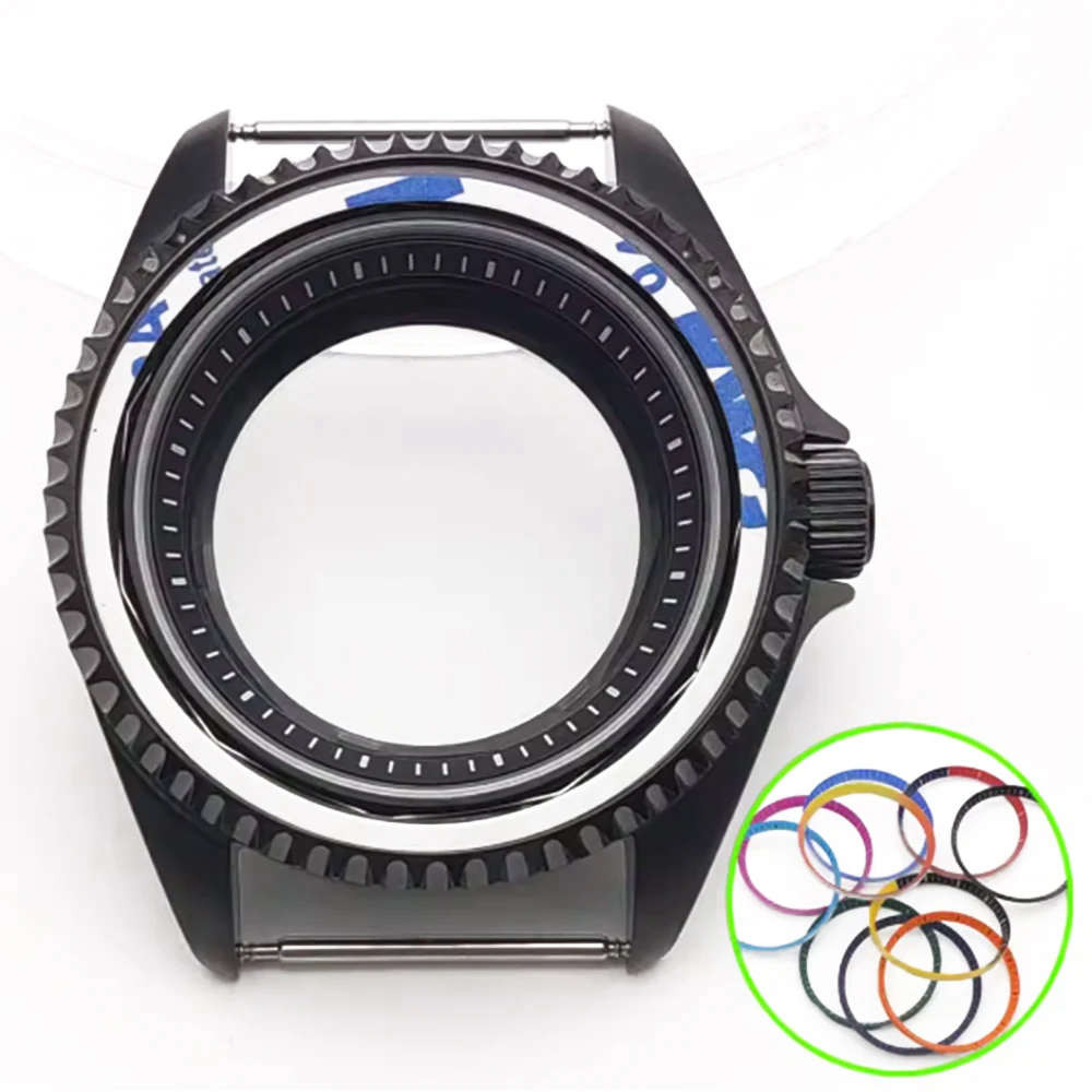 

High quality 42mm NH35 case Color inner shadow ring Suitable for NH35/36/4R movement Sapphire waterproof