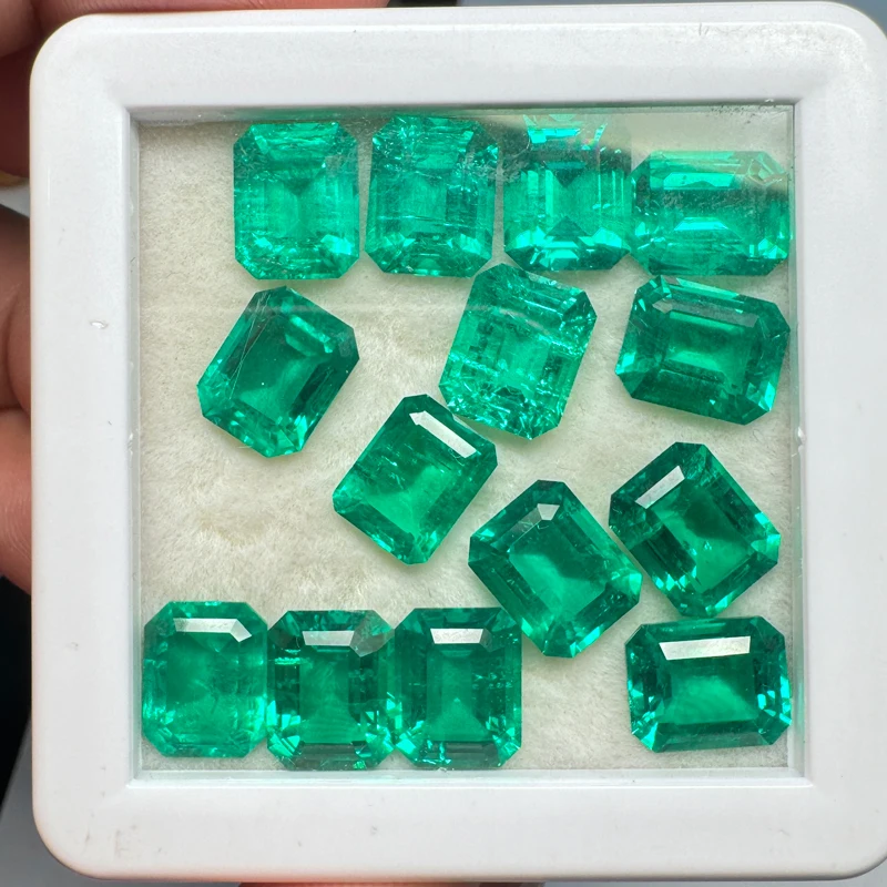 أعلى مختبر نمت كولومبيا الزمرد المائية الزمرد قطع اليد مع الشقوق الامتداد داخل شهادة قابلة للتحديد #5