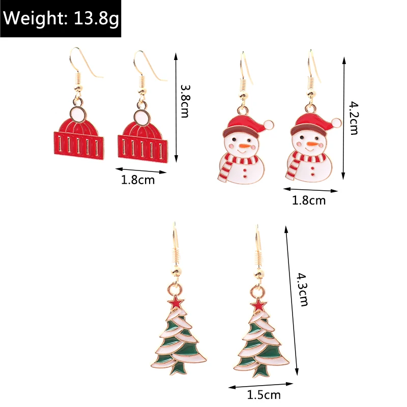Modische Weihnachts-Ohrringe für Damen, Weihnachtsbaum-Hängeohrringe, Mädchen-Neujahrsfest-Schmuck, Geschenke – Detail 23