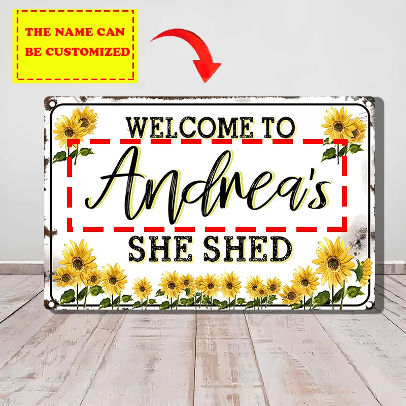 Custom Metal Sign - Vintage Wall Plaque 20.32x30.48cm with Multicolor Brown Frame, Perfect for Office, Home, Bar Decor | Custom