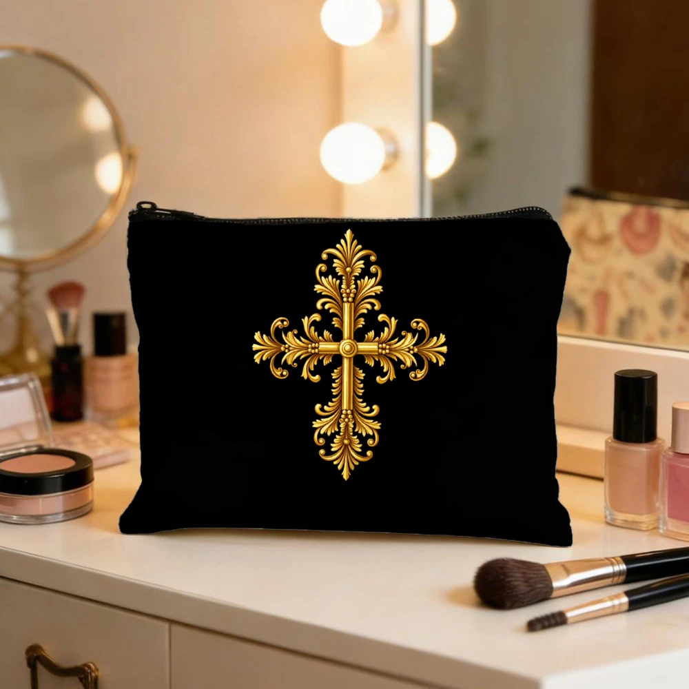 Golden Cross Cosmetic Travel Makeup Bag