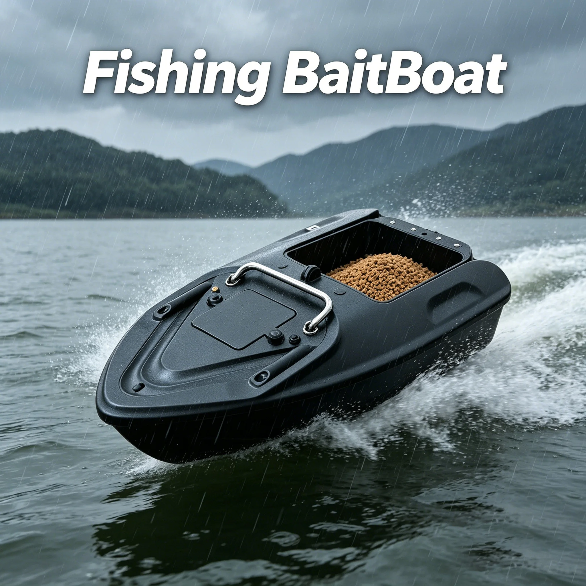 STLF Plastic Multi-Function Fishing Bait Boat 500M RC GPS Positioning 2KG Load Hook Delivery Drag Net Night Light