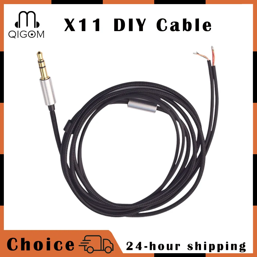 

QIGOM X11 DIY Earphone Cable Semi-finished Products TPU Material High-purity Oxygen-free Copper Copper Core 3.5MM / 4.4MM