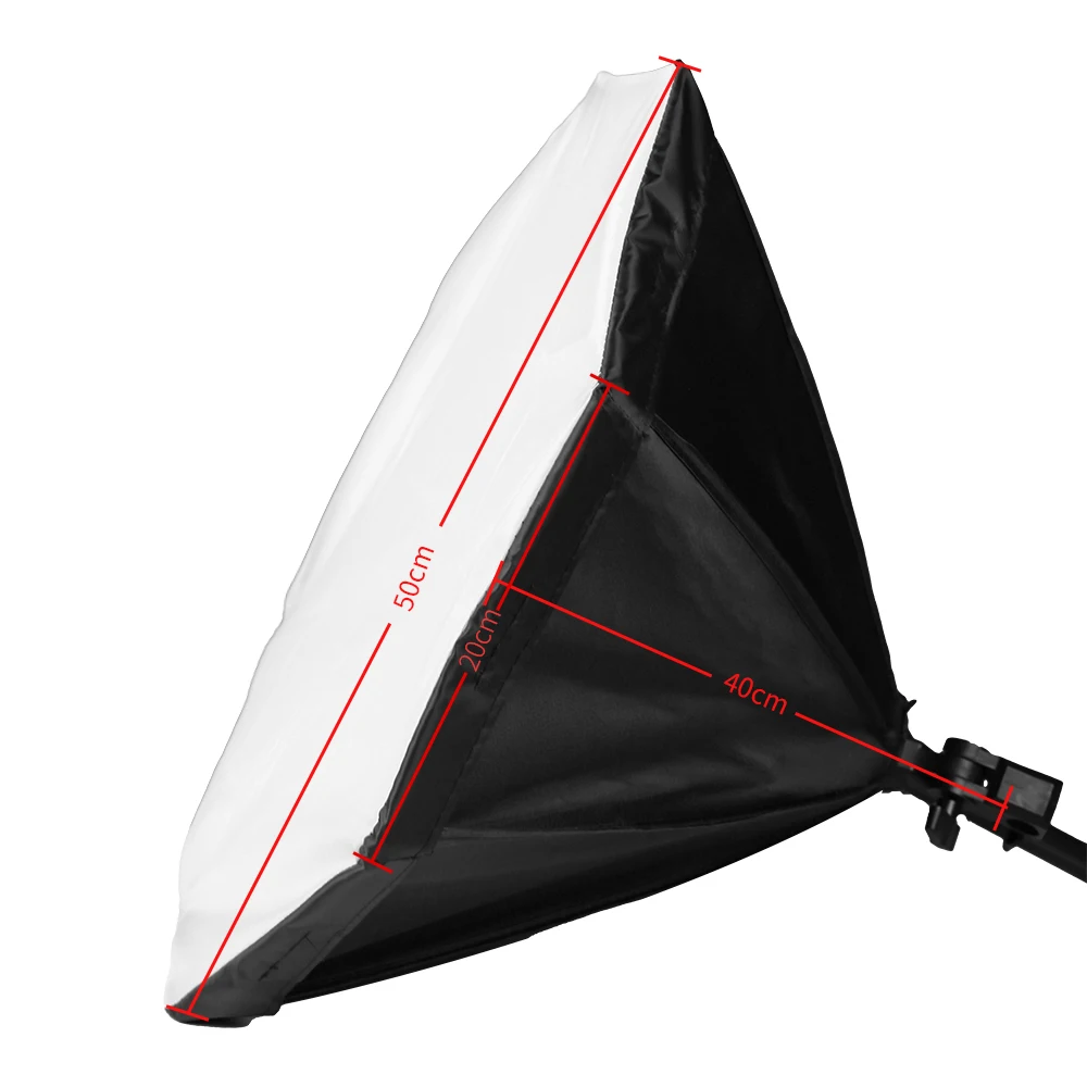 SH 50cm Pull Type Photography Softbox Uniform Soft Lighting Suitable Shooting Small Objects with 2M Tripod Muti Lighting Bulbs