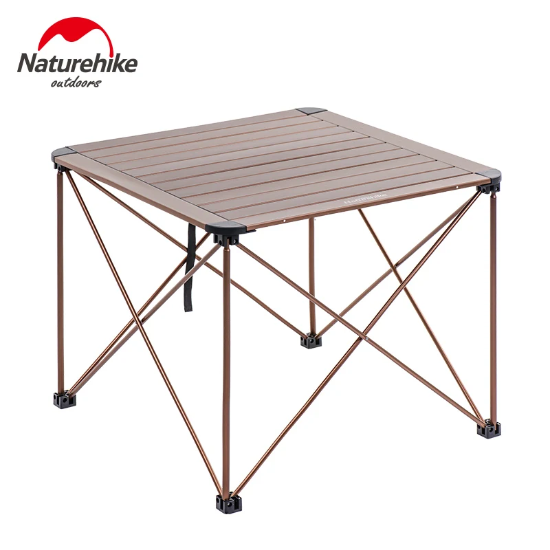 Naturehike-Portable Folding Aluminum Alloy Tea Table, Picnic Desk, Outdoor Travel, Camping, Wild Dining, Portable, Thicken